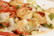 Теплый салат с креветками - Шаг 13 Теплый салат с креветками - Шаг 13
