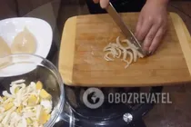 Салат с кальмарами и яйцом - Шаг 7 Салат с кальмарами и яйцом - Шаг 7