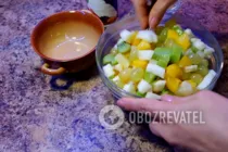 Фруктовый салат с ананасом - Шаг 6 Фруктовый салат с ананасом - Шаг 6