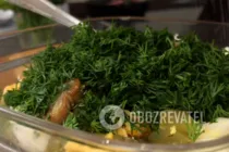 Салат з кальмарами та грибами - Крок 9 Салат з кальмарами та грибами - Крок 9
