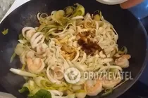 Локшина з морепродуктами - Крок 6 Локшина з морепродуктами - Крок 6