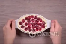 Творожная запеканка с вишней - Шаг 6 Творожная запеканка с вишней - Шаг 6