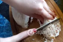 Салат с вареной курицей - Шаг 1 Салат с вареной курицей - Шаг 1