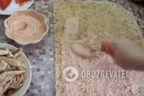 Шаурма с курицей - Шаг 5 Шаурма с курицей - Шаг 5