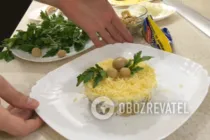 Салат із печерицями та куркою - Крок 12 Салат із печерицями та куркою - Крок 12