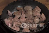 Теплый салат с печенью - Шаг 3 Теплый салат с печенью - Шаг 3