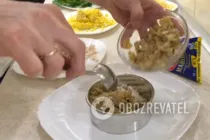 Салат із печерицями та куркою - Крок 8 Салат із печерицями та куркою - Крок 8