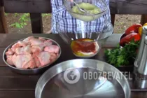 Шашлык из курицы - Шаг 1 Шашлык из курицы - Шаг 1