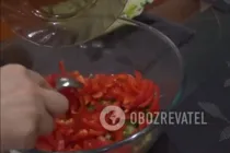 Теплый салат с морепродуктами - Шаг 10 Теплый салат с морепродуктами - Шаг 10