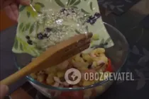 Теплый салат с морепродуктами - Шаг 12 Теплый салат с морепродуктами - Шаг 12