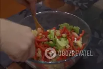 Теплый салат с морепродуктами - Шаг 13 Теплый салат с морепродуктами - Шаг 13