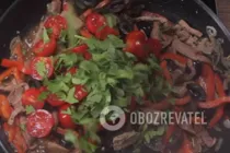 Теплий салат із яловичиною - Крок 7 Теплий салат із яловичиною - Крок 7