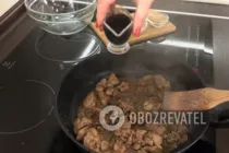 Теплый салат из куриной печени - Шаг 15 Теплый салат из куриной печени - Шаг 15