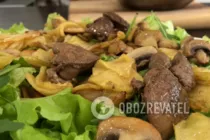 Теплый салат из куриной печени - Шаг 20 Теплый салат из куриной печени - Шаг 20