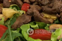 Теплый салат из куриной печени - Шаг 22 Теплый салат из куриной печени - Шаг 22