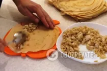 Блины с курицей - Шаг 11 Блины с курицей - Шаг 11