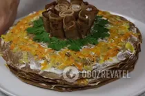 Печінковий торт з курячої печінки - Крок 8 Печінковий торт з курячої печінки - Крок 8
