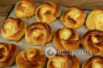 Булочки с творогом - Шаг 20 Булочки с творогом - Шаг 20