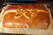 Кулебяка с рыбой - Шаг 9 Кулебяка с рыбой - Шаг 9