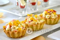 Тарталетки с крабовыми палочками - Шаг 7 Тарталетки с крабовыми палочками - Шаг 7