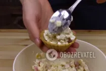 Тарталетки с крабовыми палочками - Шаг 6 Тарталетки с крабовыми палочками - Шаг 6