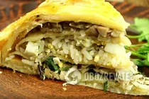 Курник из слоеного теста - Шаг 10 Курник из слоеного теста - Шаг 10