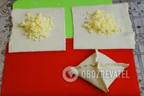 Хачапури из слоеного теста - Шаг 4 Хачапури из слоеного теста - Шаг 4