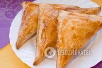 Хачапури из слоеного теста - Шаг 7 Хачапури из слоеного теста - Шаг 7