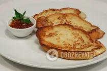 Гренки на сковороде - Шаг 7 Гренки на сковороде - Шаг 7