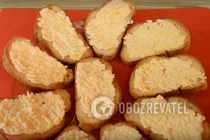 Гренки со шпротами - Шаг 6 Гренки со шпротами - Шаг 6