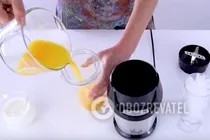 Апельсиновий фреш з молоком - Крок 2 Апельсиновий фреш з молоком - Крок 2