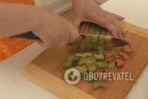 Вишневий кисіль із ревенем - Крок 1 Вишневий кисіль із ревенем - Крок 1