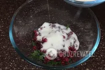Клюквенный морс с мятой - Шаг 3 Клюквенный морс с мятой - Шаг 3