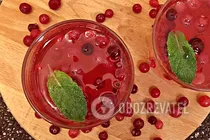 Клюквенный морс с мятой - Шаг 9 Клюквенный морс с мятой - Шаг 9