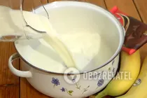 Гарячий молочний коктейль з бананами - Крок 1 Гарячий молочний коктейль з бананами - Крок 1