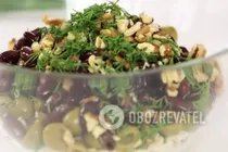 Салат із куркою, горіхами і квасолею - Крок 8 Салат із куркою, горіхами і квасолею - Крок 8