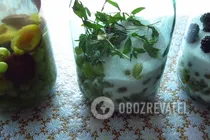 Компот из винограда с фруктами - Шаг 4 Компот из винограда с фруктами - Шаг 4
