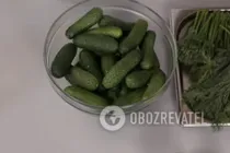 Малосольные огурцы с укропом - Шаг 1 Малосольные огурцы с укропом - Шаг 1