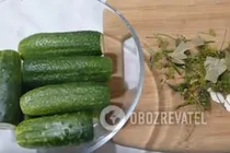 Быстрые малосольные огурцы с укропом - Шаг 1 Быстрые малосольные огурцы с укропом - Шаг 1
