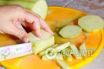 Пикантный салат из кабачков - Шаг 1 Пикантный салат из кабачков - Шаг 1