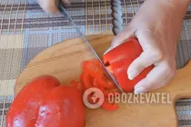 Салат с болгарским перцем и шампиньонами - Шаг 1 Салат с болгарским перцем и шампиньонами - Шаг 1