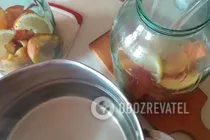 Компот из персиков с лимоном - Шаг 8 Компот из персиков с лимоном - Шаг 8