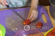 Овощной салат с фасолью и кабачками - Шаг 2 Овощной салат с фасолью и кабачками - Шаг 2