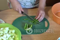 Овощной салат с фасолью и кабачками - Шаг 3 Овощной салат с фасолью и кабачками - Шаг 3