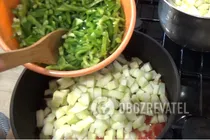 Овощной салат с фасолью и кабачками - Шаг 6 Овощной салат с фасолью и кабачками - Шаг 6