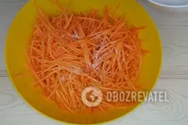 Салат с огурцами и морковью - Шаг 3 Салат с огурцами и морковью - Шаг 3