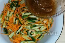 Салат с огурцами и морковью - Шаг 7 Салат с огурцами и морковью - Шаг 7