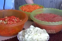 Салат с рисом и перетертыми томатами - Шаг 1 Салат с рисом и перетертыми томатами - Шаг 1