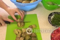 Маринованные баклажаны с овощами и маслом - Шаг 4 Маринованные баклажаны с овощами и маслом - Шаг 4