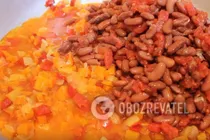 Грецький салат з квасолею і овочами - Крок 5 Грецький салат з квасолею і овочами - Крок 5